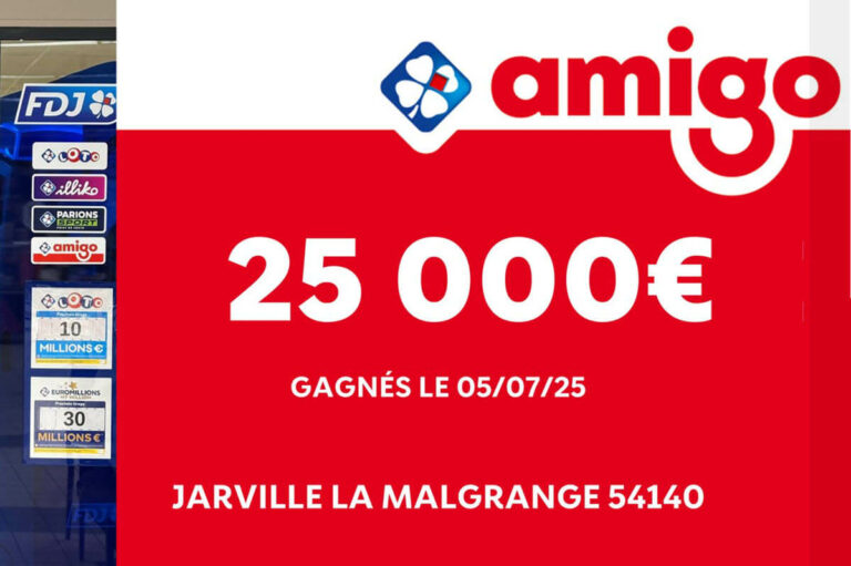 FDJ : un lorrain mise 2€ à Amigo pendant ses courses et repart avec 25 000 €