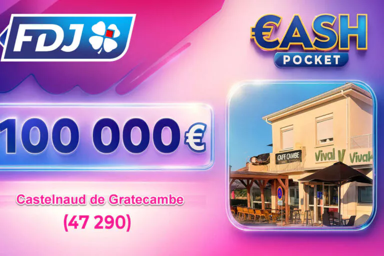 FDJ : « Un nouveau gagnant dans le Sud-Ouest », 100 000€ remporté au jeu Cash Pocket à Castelnaud-de-Gratecambe