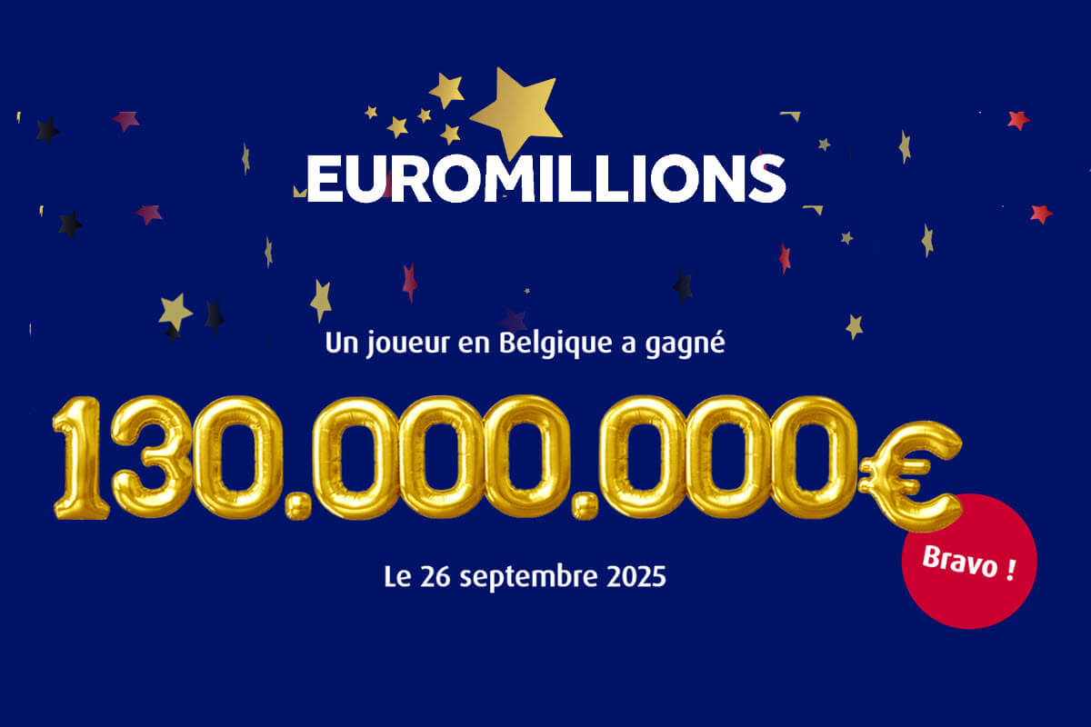 EuroMillions : un belge remporte le mega jackpot de 130 millions d'euros, 2e grand gagnant en Belgique