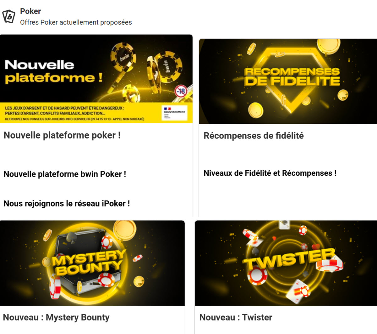 Prenez contact avec le service client de l'opérateur Bwin