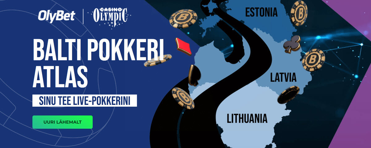 L'offre de poker d'Olybet dans les pays baltes où la présence du bookmaker est très forte.