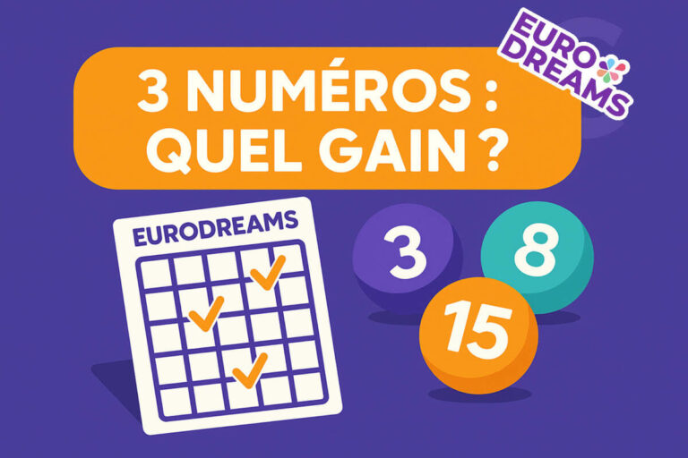 Quel gain avec 3 bons numéros à EuroDreams ?