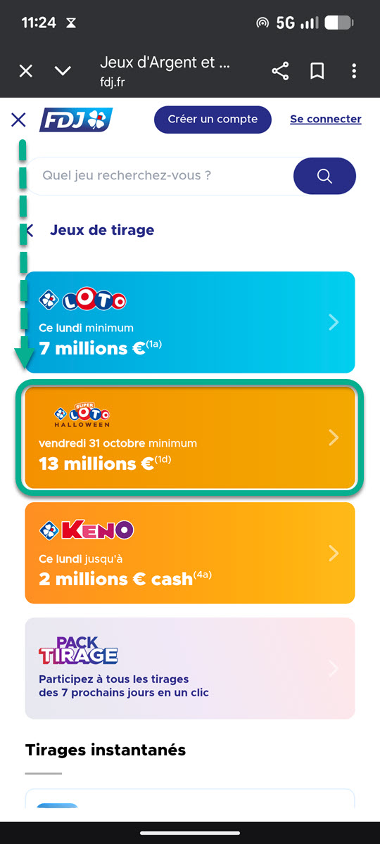 Chercher le tirage du Super Loto Halloween sur le site FDJ.fr