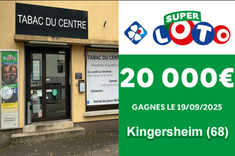Super Loto FDJ : la chance continue à Kingersheim avec cet alsacien qui rafle 20 000 €