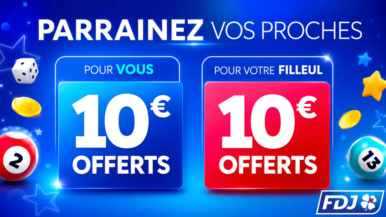 Parrainage FDJ : jusqu'à 50€ de crédits offerts pour vous et vos proches
