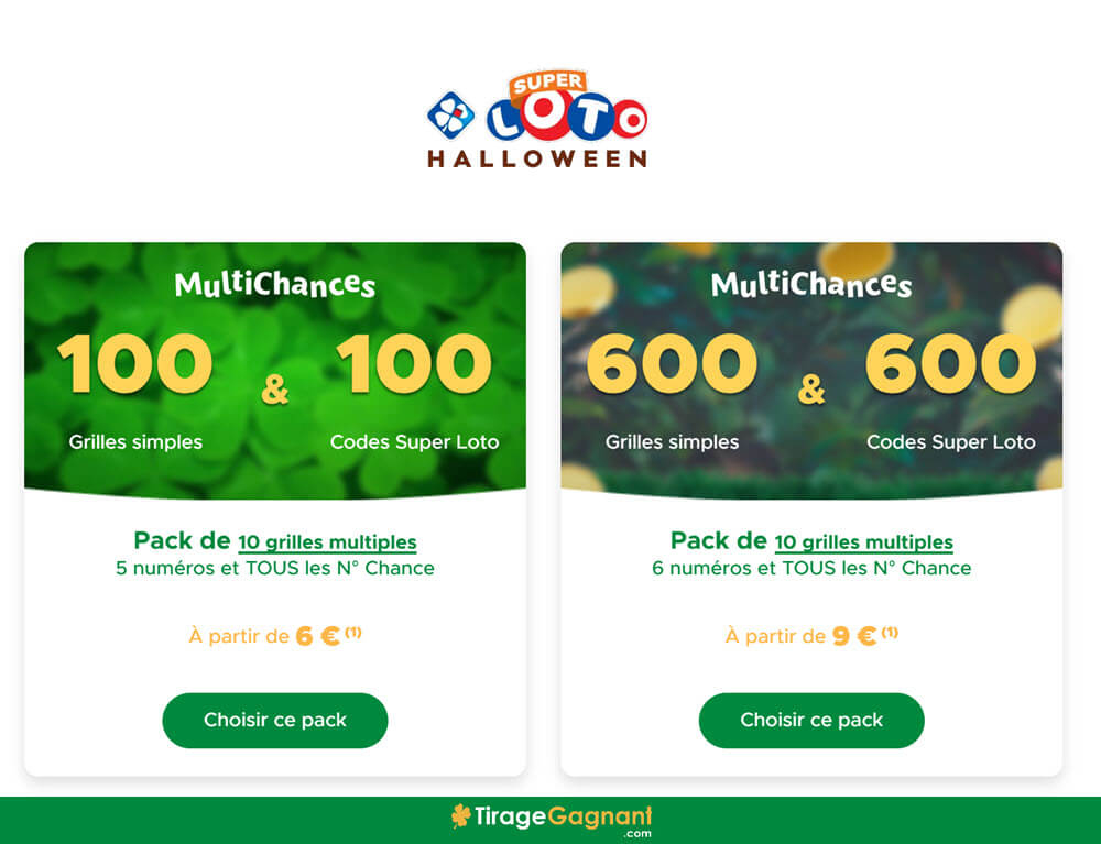 Pack Multichances Super Loto : jouer pour 100 ou 600 grilles à prix réduit