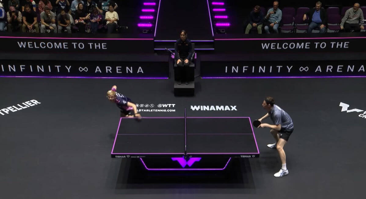 Winamax, Partenaire du WTT Champions lors du match Félix Lebrun - Jonathan Groth