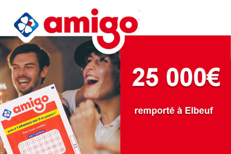FDJ : à Elbeuf, un nouveau chanceux à Amigo remporte 25 000 € dans une Normandie chanceuse
