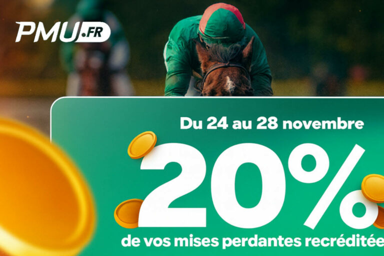 PMU : parier et récupérer 50€ de vos pertes en cashback pour le Black Friday jusqu’au 28 novembre