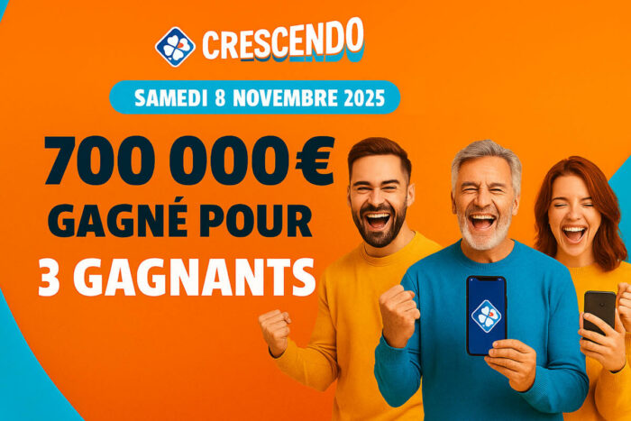 Crescendo FDJ : 3 gagnants remportent un jackpot dont un gain record de 400 000€