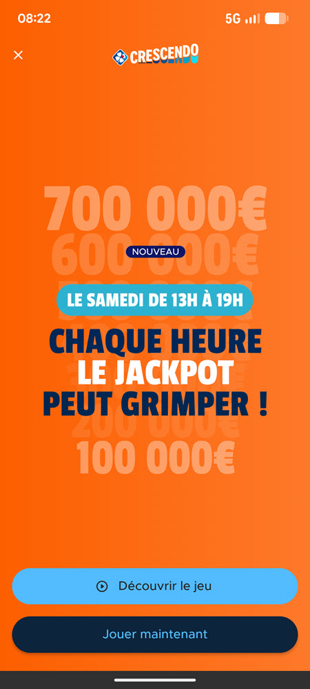 Crescendo FDJ : présentation du jeu sur l'appli FDJ