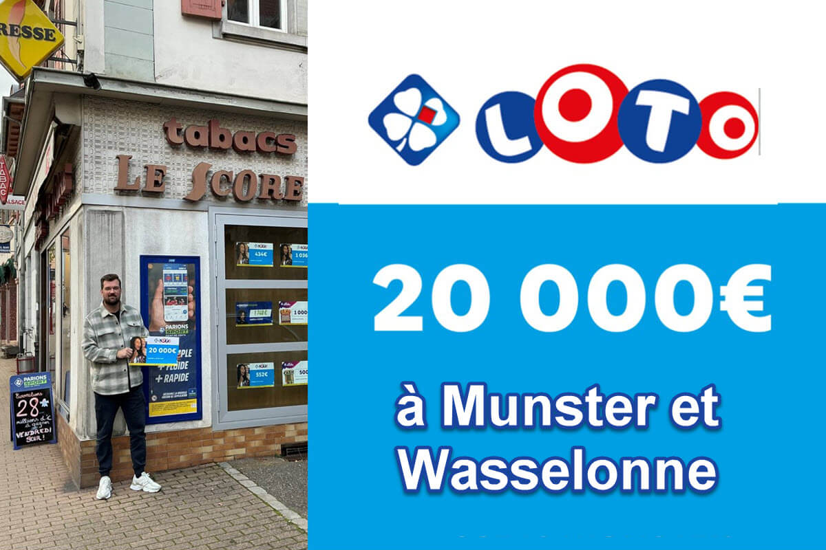 Loto FDJ : deux nouveaux Alsaciens remportent 20 000€ Munster et Wasselonne