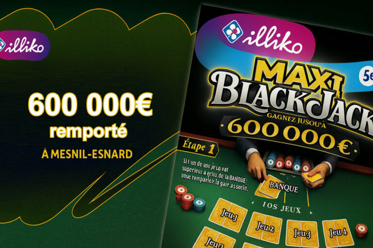 Maxi BlackJack FDJ : ce joueur normand a misé 5€ et a raflé 600 000 € à Mesnil-Esnard