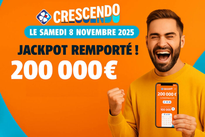 Crescendo FDJ : premier gagnant et premier jackpot remporté dès le 2e tirage pour 200 000€