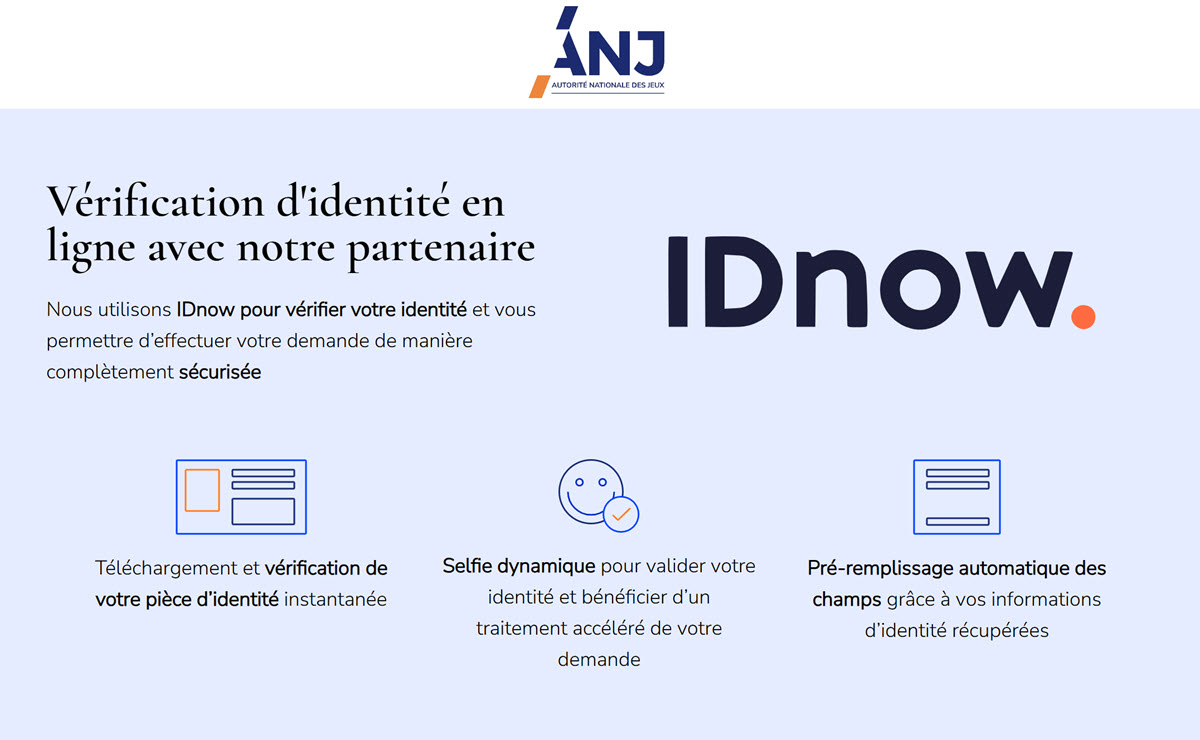 Vérification de votre identité ANJ par ID Now