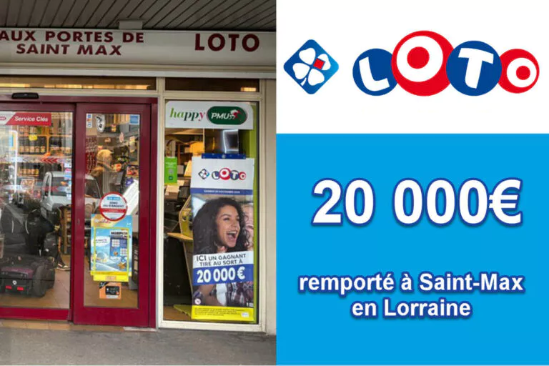 Loto : un joueur de Saint-Max en Lorraine remporte 20 000 € sans trouver de numéros gagnants