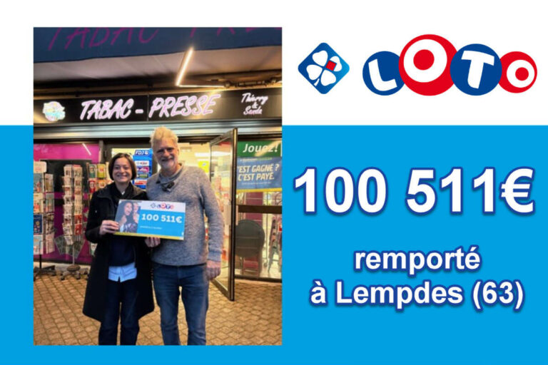 Loto FDJ : sans trouver les bons numéros, un joueur auvergnat remporte 100 511 € grâce au 2nd tirage