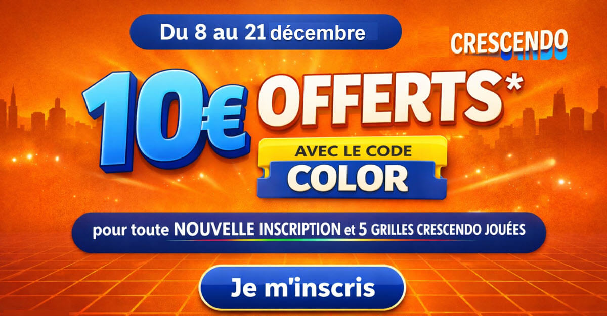 Jouer 5 grilles Crescendo ce samedi 20 décembre