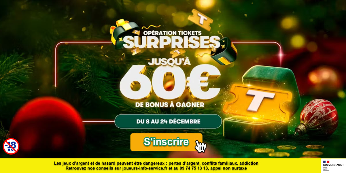 Jouer pour cette opération Tickets Surprises sur PMU.fr