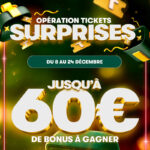 PMU.fr : jusqu&rsquo;à 60€ bonus de Tickets Surprises en paris hippiques pour fêter Noël