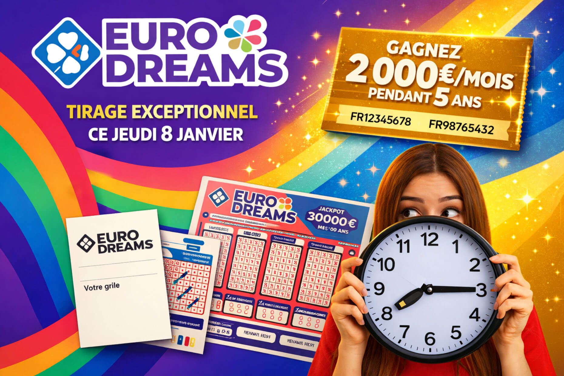 EuroDreams : jusqu'à quelle heure jouer pour ce tirage exceptionnel d'aujourd'hui ?