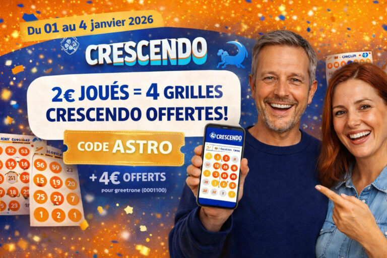 Crescendo FDJ : jouez aujourd&rsquo;hui sur FDJ.fr et recevez jusqu&rsquo;à 4 grilles gratuites