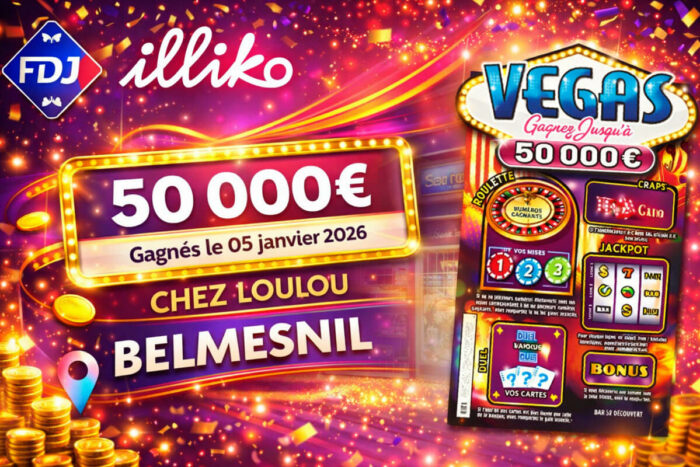 FDJ : un ticket Vegas offre 50 000€ à un joueur normand de Belmesnil
