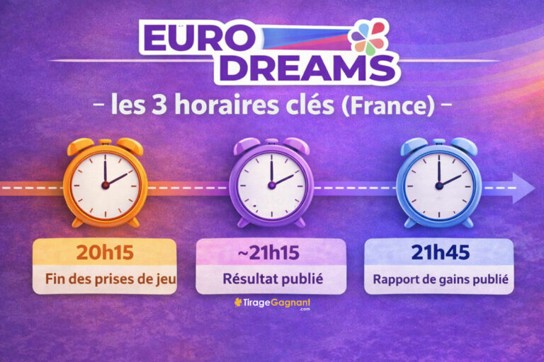 EuroDreams : à quelle heure a lieu le tirage et à quelle heure sort le résultat en 2026 ?