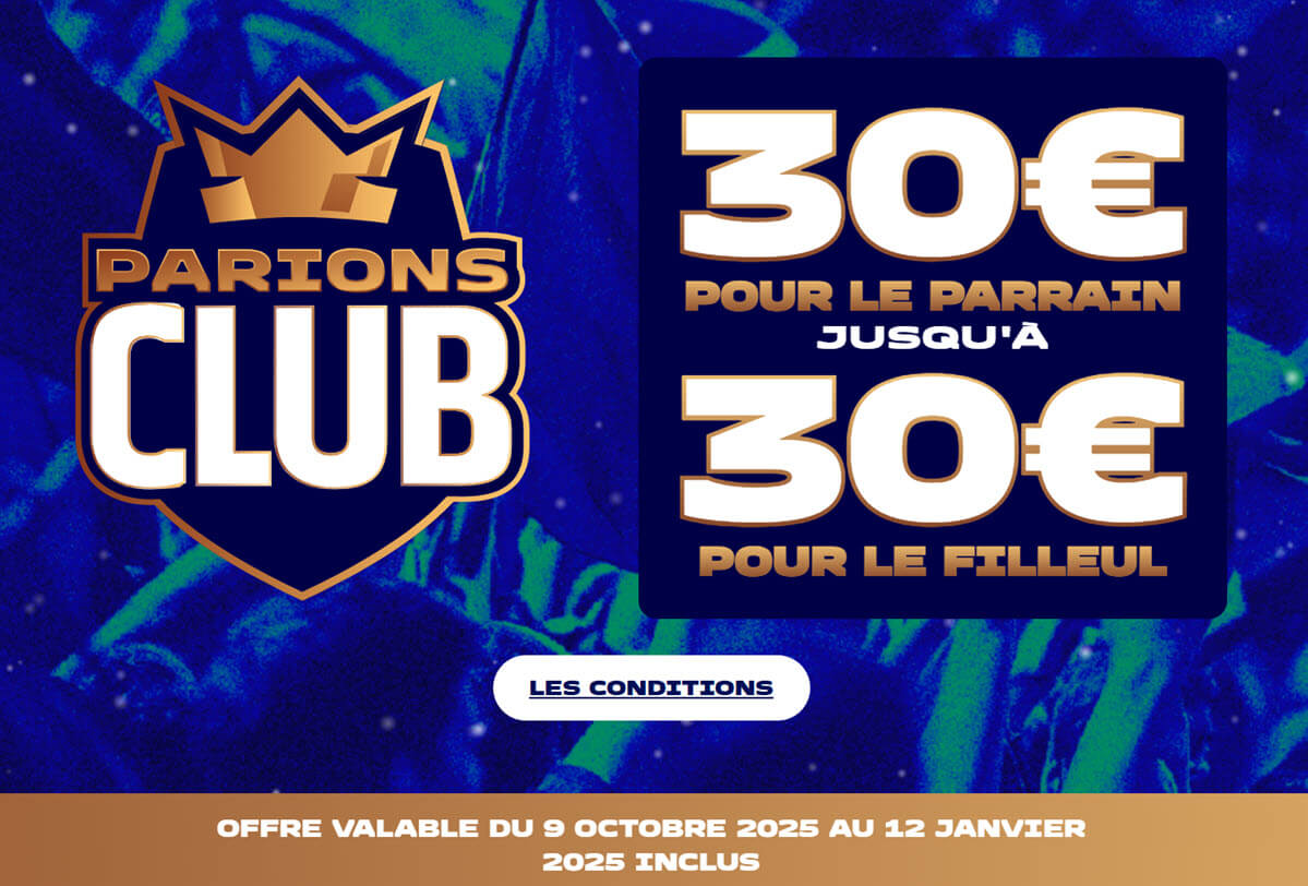 La mise en avant de la meilleure offre de parrainage Parions Sport