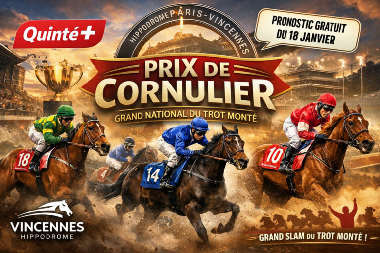 Pronostic Quinté+ du dimanche 18 janvier 2026 : les favoris pour le Prix du Cornulier