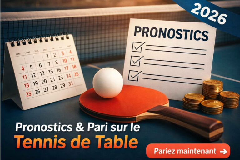 Pronostics tennis de table : parier sur les matchs d&rsquo;aujourd&rsquo;hui, cotes & calendrier WTT 2026