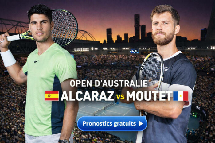 Pronostic Tennis : Carlos Alcaraz – Corentin Moutet (3e tour de l&rsquo;Open d&rsquo;Australie 2026)