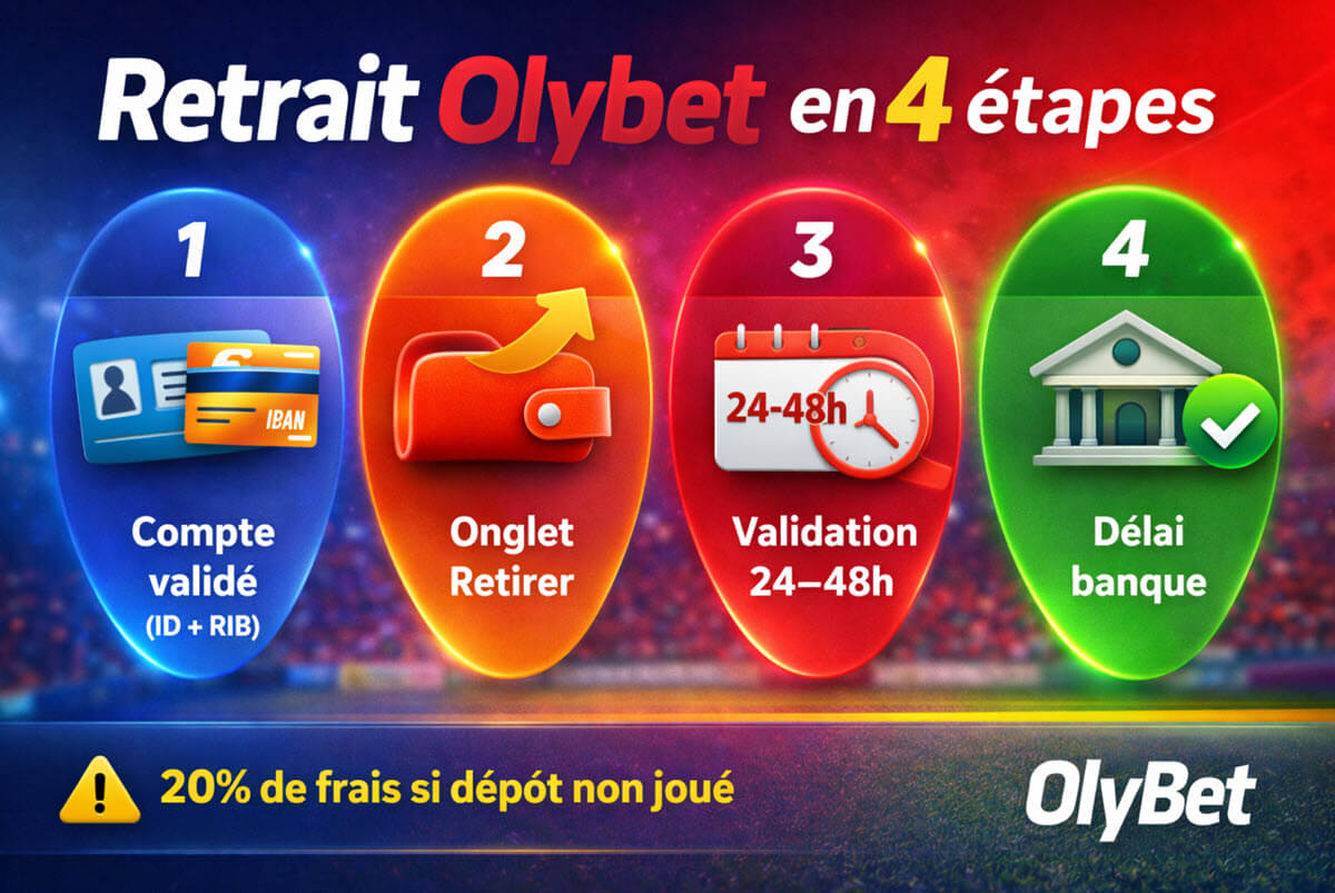 Les étapes des retraits sur Olybet en 2026