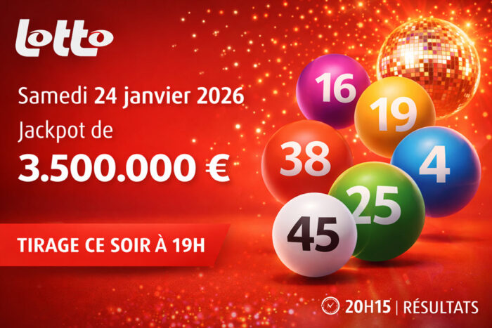 Résultat Lotto du samedi 24 janvier 2026 : les numéros gagnant du tirage d&rsquo;aujourd&rsquo;hui