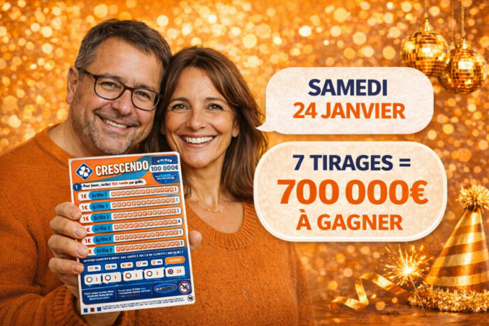Résultats Crescendo FDJ du samedi 24 janvier 2026 : les tirages sont en ligne, 1 grand gagnant à 700 000€