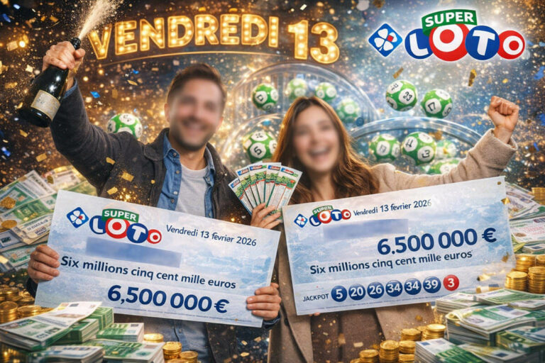 Super Loto du Vendredi 13 : 2 joueurs remportent 6,5 millions d&rsquo;euros et ce partage la cagnotte