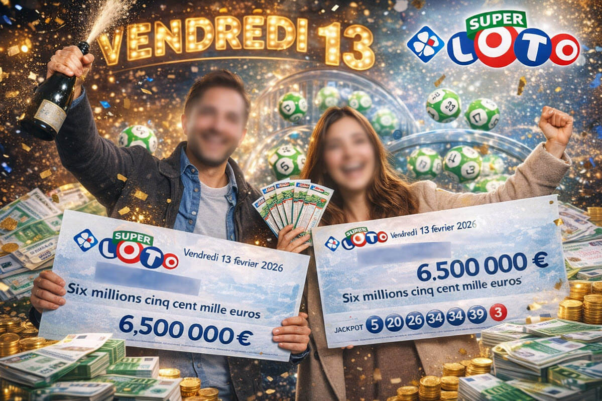 Super Loto du Vendredi 13 : 2 joueurs remportent 6,5 millions d'euros et ce partage la cagnotte
