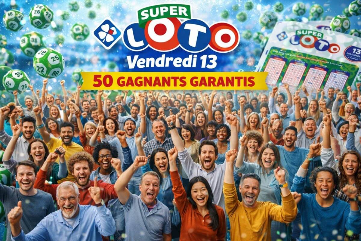 Super Loto du Vendredi 13 : 50 gagnants garantis à 20 000€ aujourd'hui avec leur code Loto