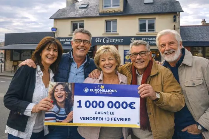 EuroMillions : cinq amis d&rsquo;enfance décrochent un million d&rsquo;euros dans un bar-tabac du Finistère