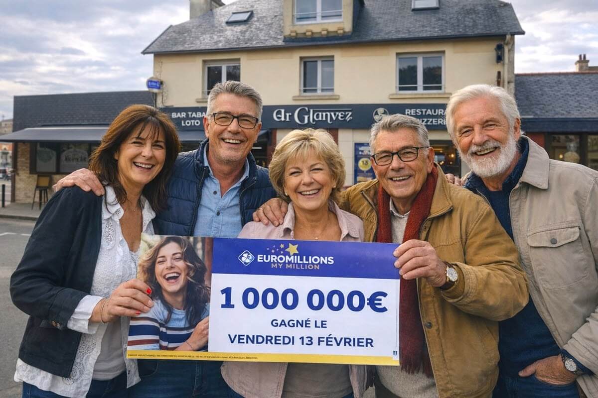 EuroMillions : cinq amis d'enfance décrochent un million d'euros dans un bar-tabac du Finistère