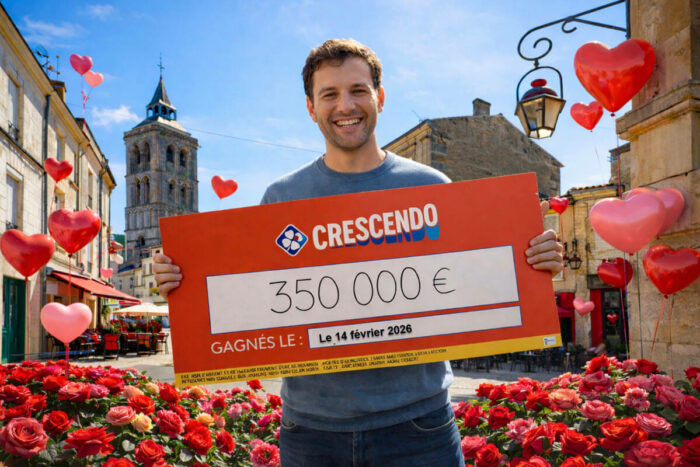 Crescendo : un joueur remporte 350 000€ le jour de la Saint-Valentin à Cognac