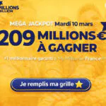 EuroMillions : la cagnotte atteint 209 millions d&rsquo;euros mardi 10 mars après un nouveau tirage sans gagnant