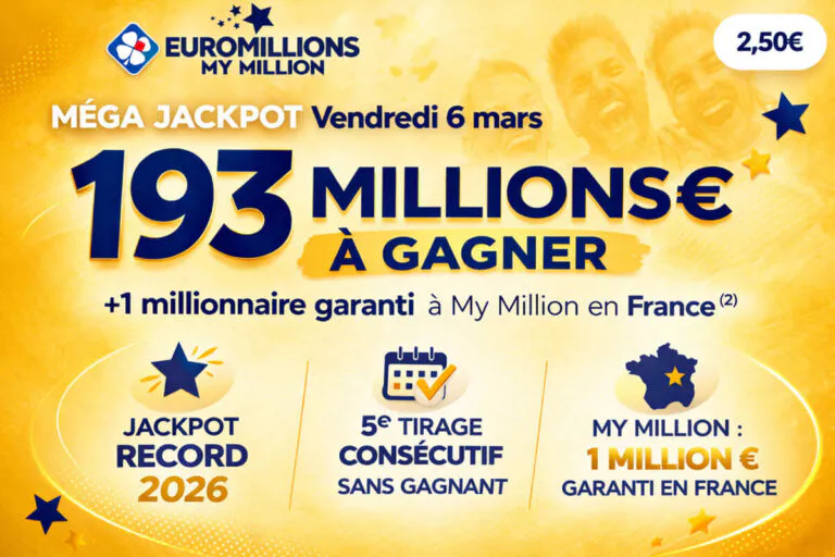 EuroMillions : jouer pour le jackpot de 193 millions d&rsquo;euros, voici nos 3 vraies bonnes raisons