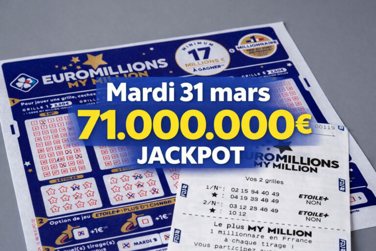Résultat EuroMillions du mardi 31 mars 2026 : les numéros gagnants du tirage