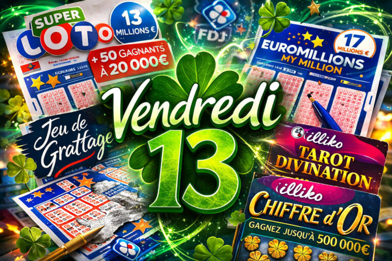 Vendredi 13 : Super Loto, jeu de grattage, EuroMillions, l&rsquo;effervescence des jeux de hasard