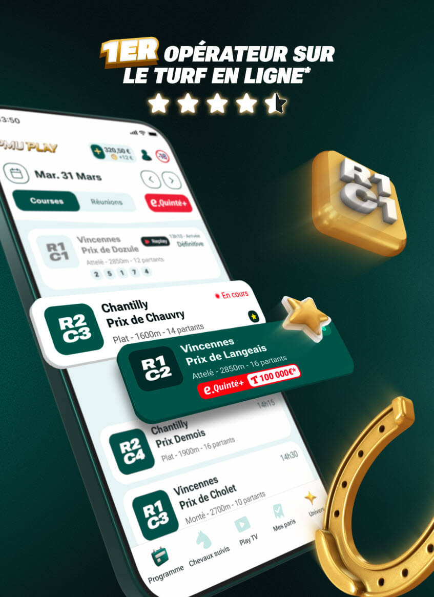 PMU PLAY est le premier opérateur Turf sur le marché français