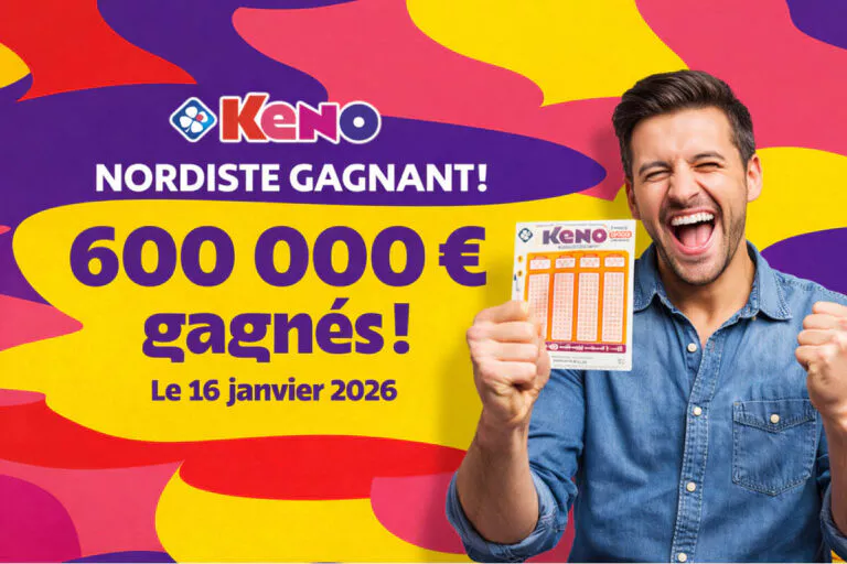 FDJ : fidèle à ses numéros au Keno depuis des années, ce nordiste remporte 600 0000 €