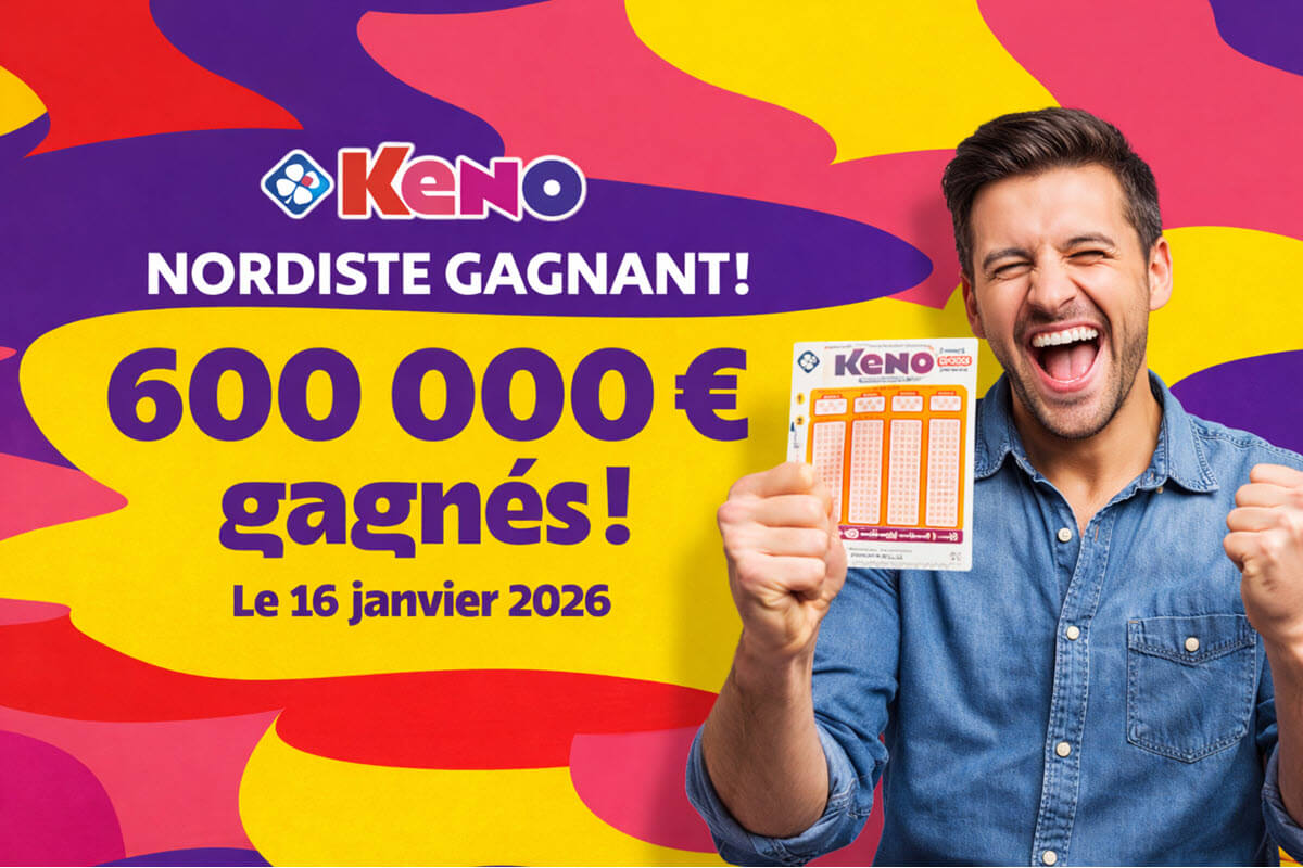 FDJ : fidèle à ses numéros au Keno depuis des années, ce nordiste remporte 600 0000 €