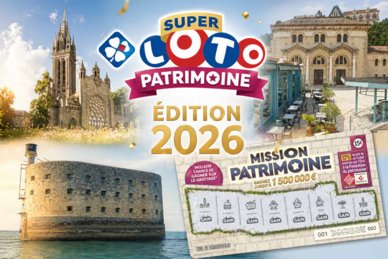 Mission Patrimoine 2026 : ticket à gratter, 8 tirages Loto et liste des 18 sites sélectionnés