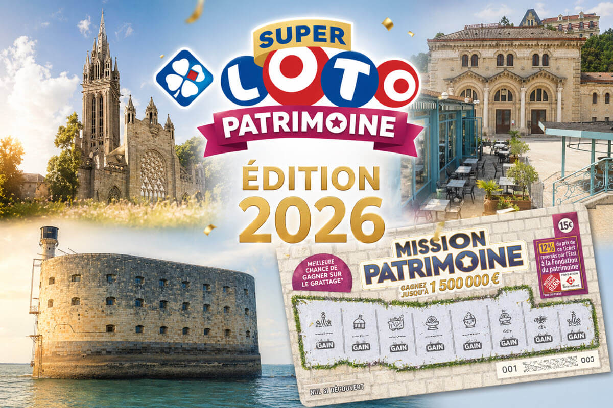 Mission Patrimoine 2026 : ticket à gratter, 8 tirages Loto et liste des 18 sites sélectionnés